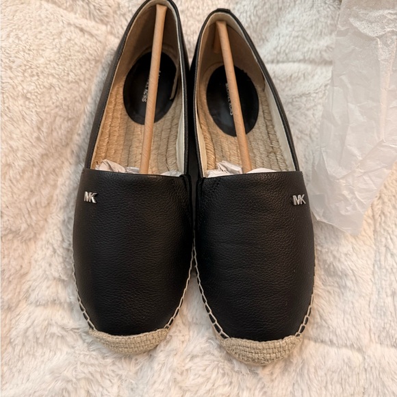 Michael Kors Black and Cream Espadrille Slip-Ons - Picture 1 of 6